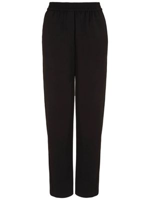 Armani Exchange cropped tapered-leg trousers - Black