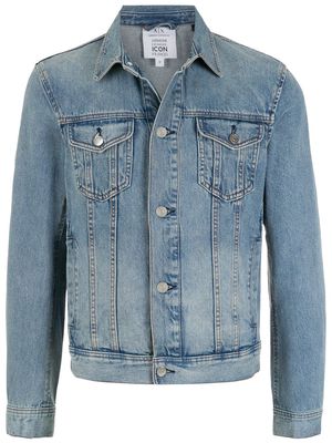 Armani Exchange denim buttoned jacket - Blue