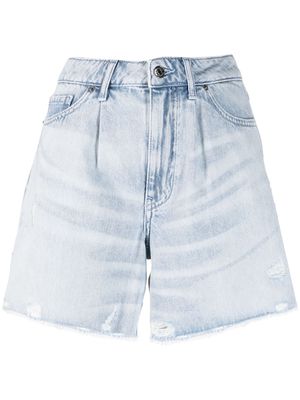 Armani Exchange distressed denim shorts - Blue