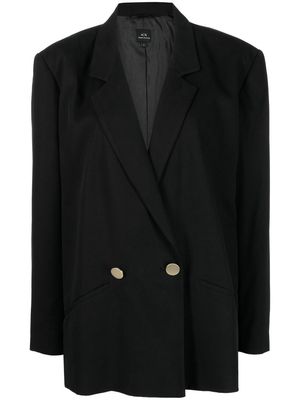 Armani Exchange double-breasted tailored blazer - Black