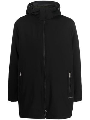 Armani Exchange double-layer hooded coat - Black