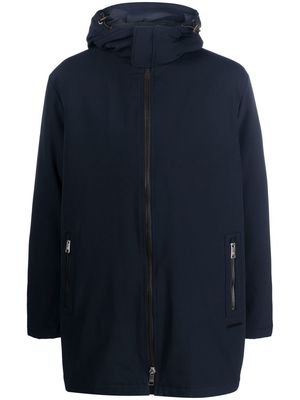 Armani Exchange double-layer hooded coat - Blue