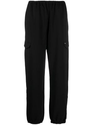 Armani Exchange elasticated tapered trousers - Black