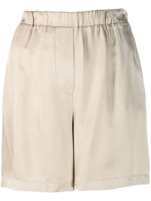 Armani Exchange elasticated-waist satin shorts - Green