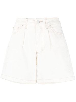 Armani Exchange embroidered denim shorts - White