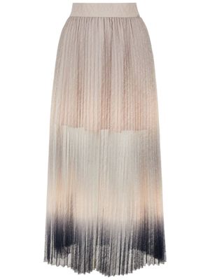 Armani Exchange gradient-effect pleated skirt - Neutrals