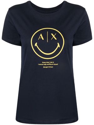 Armani Exchange graphic-print T-shirt - Blue