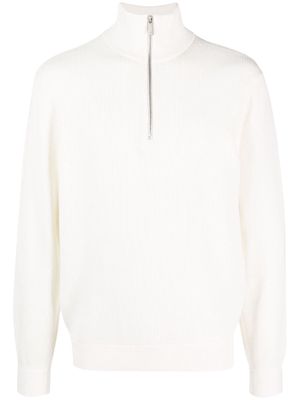 Armani Exchange half-zip high-neck jumper - White