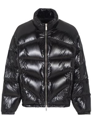 Armani Exchange high-shine puffer jacket - Black