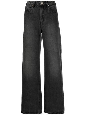 Armani Exchange high-waist wide-leg jeans - Black