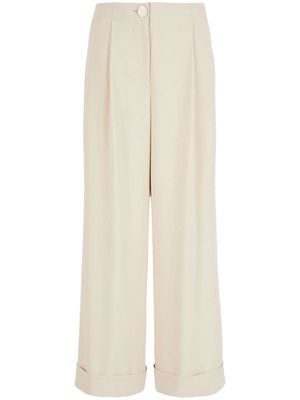 Armani Exchange high-waisted cropped trousers - Neutrals