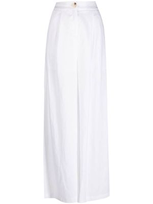 Armani Exchange high-waisted palazzo pants - White