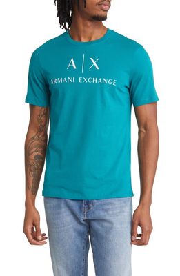 Armani Exchange Icon Logo Graphic Tee in Deep Lake