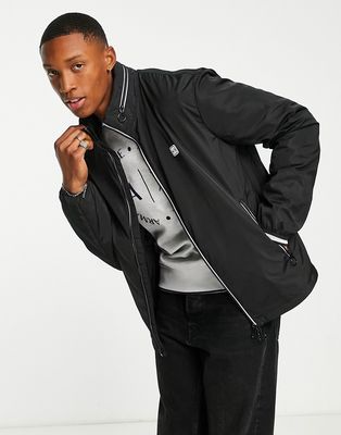 Armani Exchange lightweight small logo jacket in black