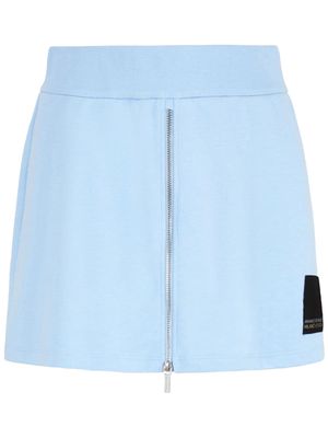 Armani Exchange logo-appliqué cotton shorts - Blue