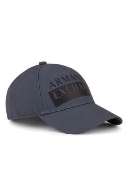 Armani Exchange Logo Baseball Cap in Storm