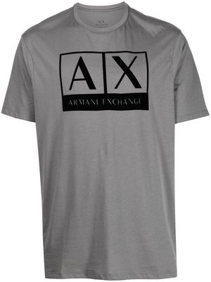 Armani Exchange logo crew-neck T-shirt - Grey