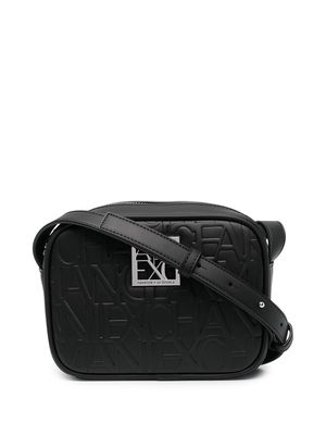 Armani Exchange logo cross-body bag - Black
