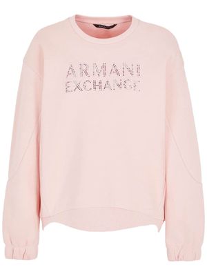 Armani Exchange logo-embellished cotton sweatshirt - Neutrals