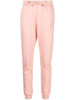 Armani Exchange logo-embellishment cotton track pants - Pink
