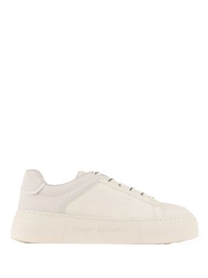 Armani Exchange logo-embossed lace-up sneakers - Neutrals