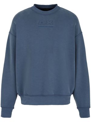 Armani Exchange logo-embossed sweatshirt - Blue