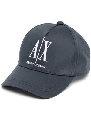 Armani Exchange logo-embroidered baseball cap - Blue