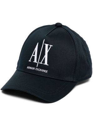 Armani Exchange logo-embroidered cap - Blue