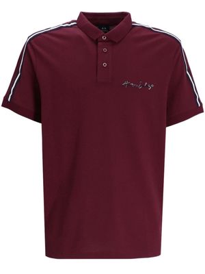 Armani Exchange logo-embroidered piqué polo shirt