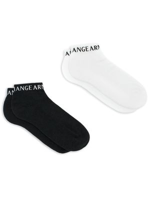 Armani Exchange logo-intarsia ankle socks - 54510