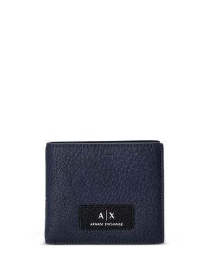 Armani Exchange logo-patch bi-fold wallet - Blue