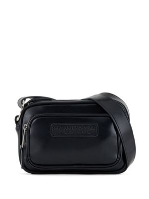 Armani Exchange logo-patch camera crossbody bag - Black
