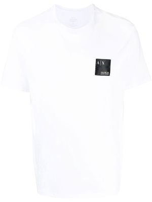 Armani Exchange logo-patch cotton T-shirt - White