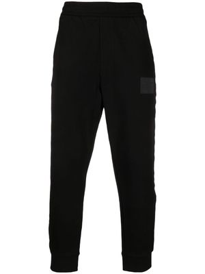 Armani Exchange logo-patch cotton track pants - Black