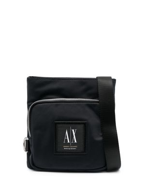 Armani Exchange logo-patch messenger bag - Black