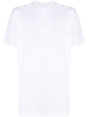 Armani Exchange logo-patch short-sleeve cotton T-shirt - White