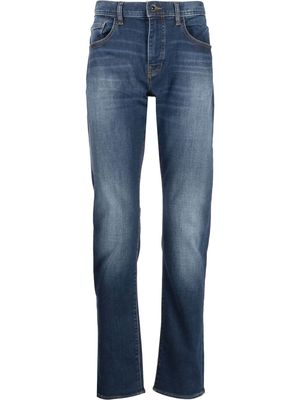Armani Exchange logo-patch straight-leg jeans - Blue