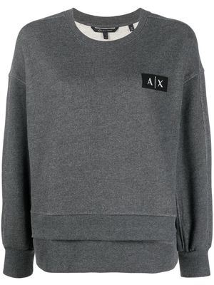 Armani Exchange logo patch sweatshirt - Grey