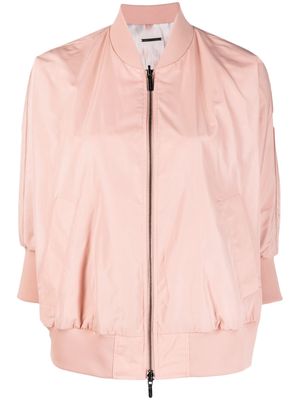 Armani Exchange logo-plaque bomber jacket - Pink
