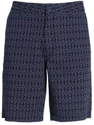 Armani Exchange logo-print bermuda shorts - Blue