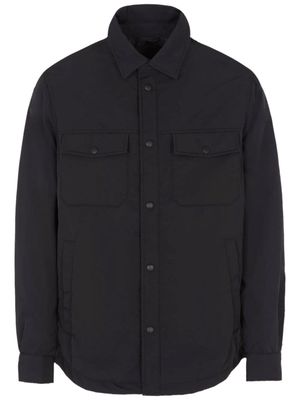 Armani Exchange logo-print button-up shirt jacket - Black