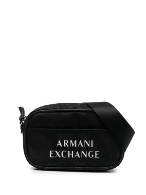 Armani Exchange logo-print crossbody bag - Black