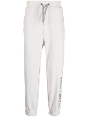 Armani Exchange logo-print drawstring track pants - Grey
