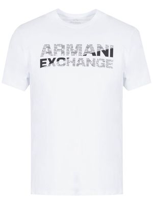 Armani Exchange logo-print jersey T-shirt - White
