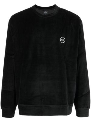 Armani Exchange logo-print long-sleeve sweatshirt - Black