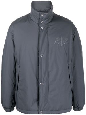 Armani Exchange logo-print padded jacket - Grey