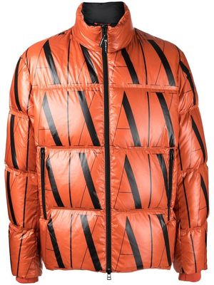 Armani Exchange logo-print padded jacket - Orange