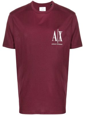 Armani Exchange logo-print short-sleeved T-shirt - Red