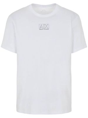 Armani Exchange logo-print shortsleeved T-shirt - White