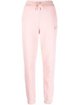 Armani Exchange logo-print track pants - Pink
